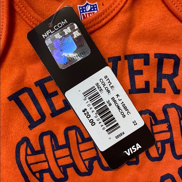 NFL Official Denver Broncos Baby Bodysuit NWT - Picture 2 of 2